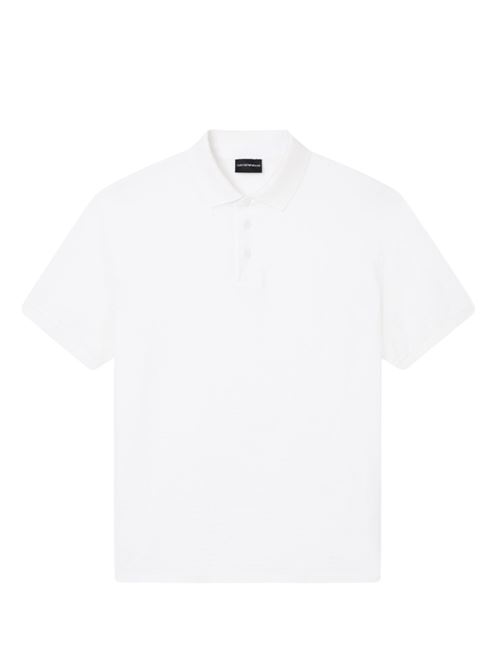 Polo shirt in jacquard jersey with all-over lettering Emporio Armani | EM004595 AF10762.F0185